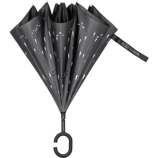 Alex Varga Tempest Umbrella Black Inner
